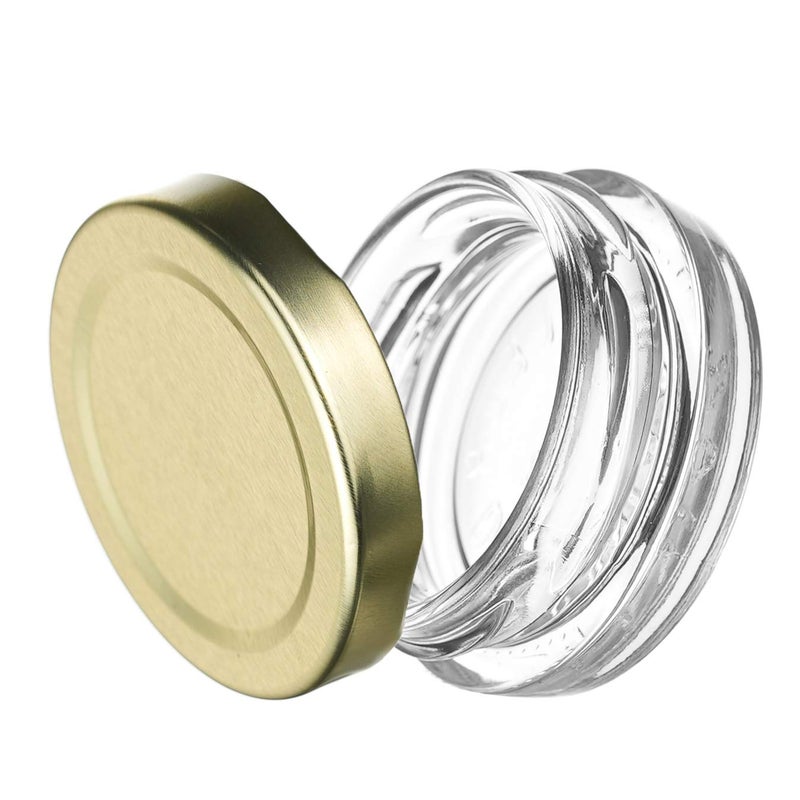 Caviar Line Small Mini Glass Jars With Tin Lids - 0.5 oz (Pack of 24) â€“ All Purpose Empty Storage Jars - Image 4